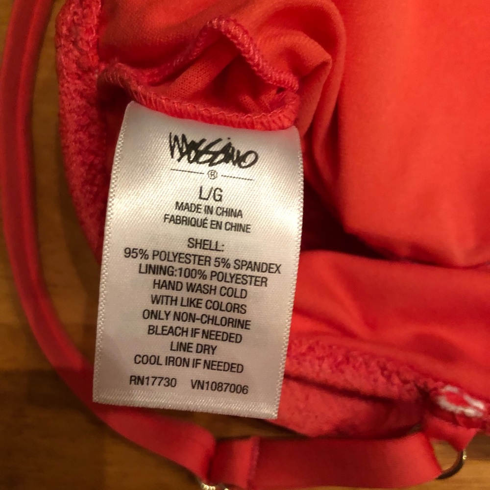 Mossimo Coral Drapey Bikini Top - Sz L NWOT ☀️ - Picture 3 of 5